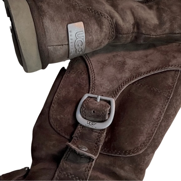 🌟HOST PICK UGG Cargo III Tall Brown Suede Shearling Boots | Size 37 / 6(fits 7) - Picture 2 of 16